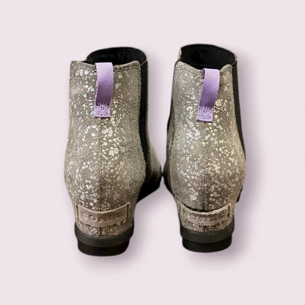 Sorel Joan of Arctic II Wedge Chelsea Gray Ankle Boots